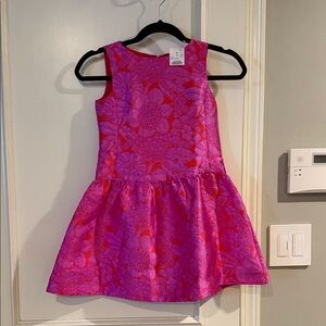 Crewcuts Pink and Red Floral Dress- Girl’s Size 7